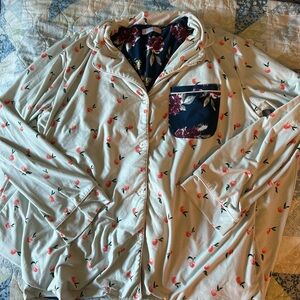 Sweet Honey Floral And Peach Pajama Set